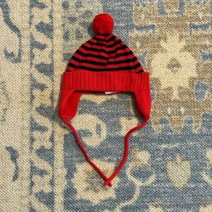 Bella Bliss Red and Navy Knit Hat (2/3T)